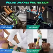 2pcs Unisex Compression Knee Sleeves - Knee Support & Protection for Basketball, Running, Cycling & All Sports