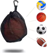 Lightweight Portable Drawstring Ball Mesh Bag Football Basketball Storage Bag Small Hang Pouch Sports Team Training Pocket Bag