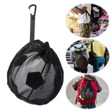 Lightweight Portable Drawstring Ball Mesh Bag Football Basketball Storage Bag Small Hang Pouch Sports Team Training Pocket Bag